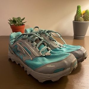 Altra LonePeak Gutter Trap AFW1855F-31 Gray/Aqua Sneaker Shoes Women's 9.5